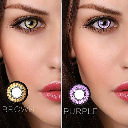 Unisex Cosmetic Contact Lenses Big Eye Circle Contacts Lenses Colored For Eyes Yearly Makeup Fashion with Case