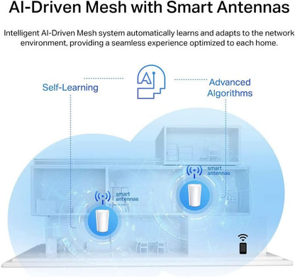 TP-Link AX1800 Whole Home Mesh Wi-Fi 6 System - Covers up to 5800 Sq.Ft, Replaces WiFi Routers and WiFi Extenders, Works with Alexa, Deco X20(3-Pack)