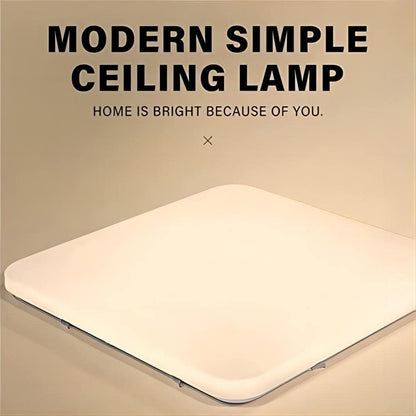 HUA QIANG WANG 3-Color Square LED Ceiling Light Fixture Modern Simple Full White Flush Mount Ceiling Lamp for Bedroom,Living Room,Dining Room