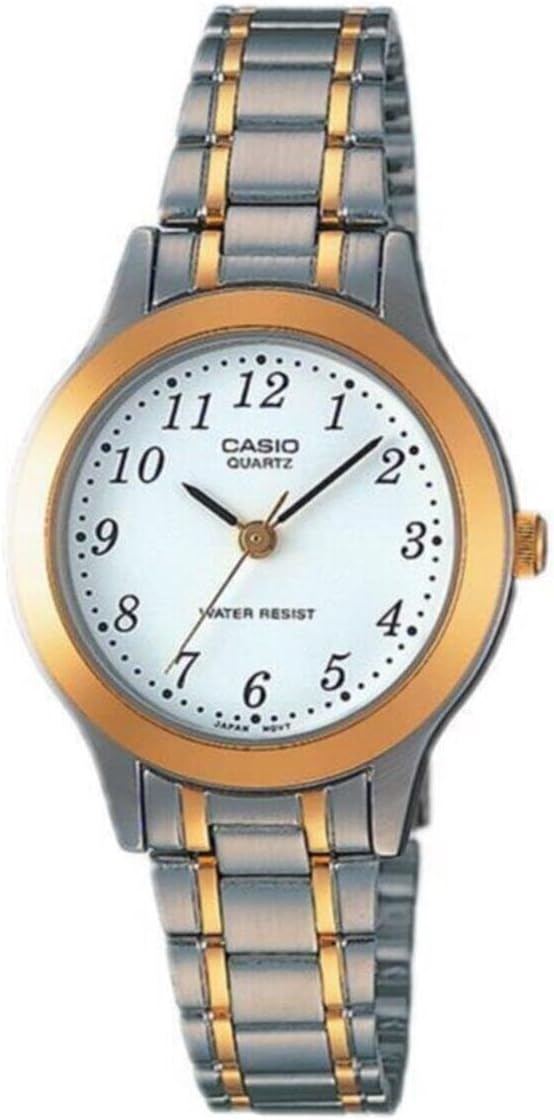 Casio Womens Quartz Watch, Analog Display and Leather Strap