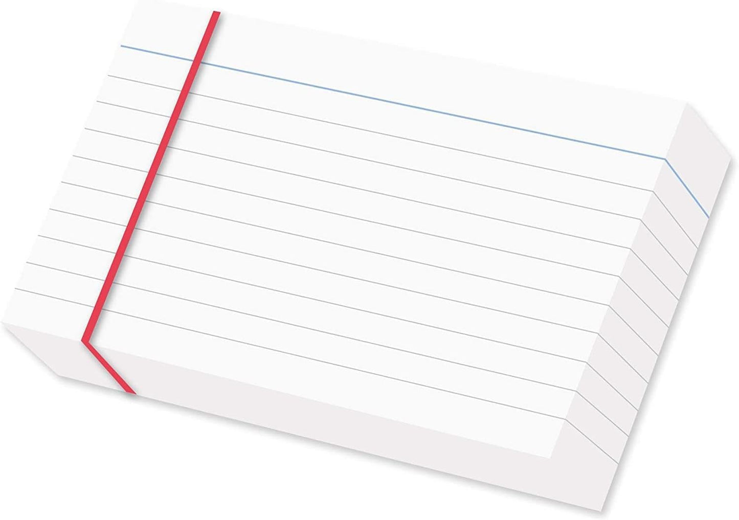 MARKQ Ruled index card, 100 Pack White Lined Record Cards for Office School Note making, List Making, Revision Flash Cards, 5” x 3”, 240GSM