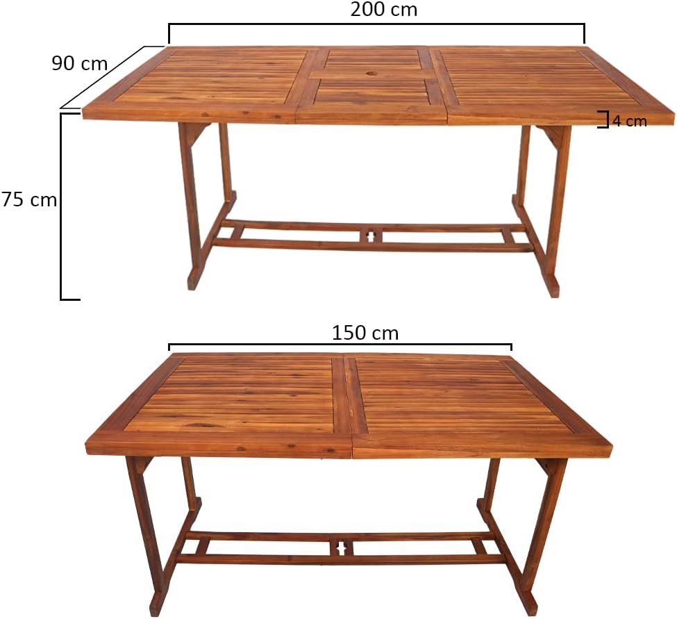 Yahome Solid Acacia 9Pcs Wood Dining Set Outdoor - Weather-Resistant Adjustable Patio For Garden Furniture Outdoor Seating Sun Chair Chaise Lounge Dining Set – Relaxing Dining Set