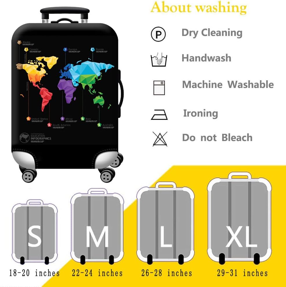 Homarket Travel Luggage Cover for 18-32 Inch Luggage, Cover for Suitcase Luggage Protector Premium Elasticated