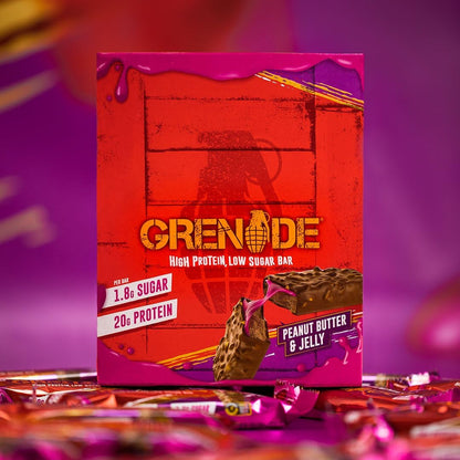 Grenade High Protein, Low Sugar Bar - Chocolate Chip Salted Caramel, 12 x 60 g