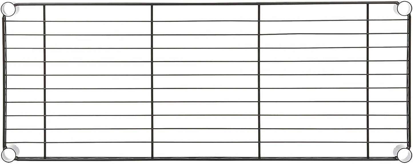 Amazon Basics 5-Shelf Adjustable, Heavy Duty Storage Shelving Unit (158.5 kgs loading capacity per shelf), Steel Organizer Wire Rack, Black (91.4 x 35.5 x 182.8 cm)