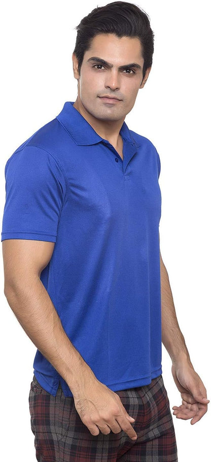 Santhome Men's Basic DryNCool Half Sleeve Polo T-Shirt with UV Protection