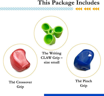 The Pencil Grip 3-Step Training Kit with 3 Premium Ergonomic Pencil Grips, Crossover Grip, Pinch Grip, Pencil Grip (MXG-003), 1 Count (Pack of 1)