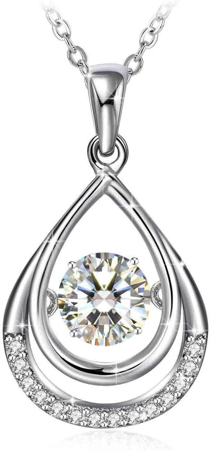 Swarovski Elements 925 Sterling Silver Pendent Necklace for Women Gift JRosee Jewelry