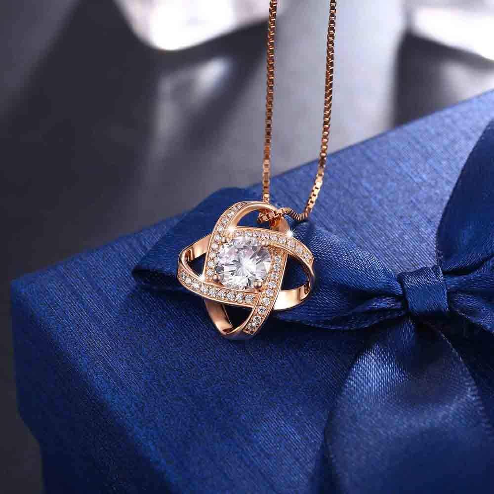 Swarovski Elements 925 Sterling Silver Pendent Necklace for Women Gift JRosee Jewelry