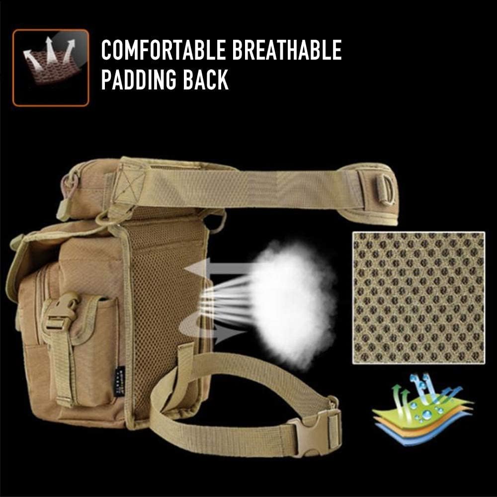 ANTARCTICA Waterproof Tactical Drop Leg Pouch Bag Type B Cross Over Leg Rig Outdoor Bike Cycling Hiking Thigh Bag multicolour