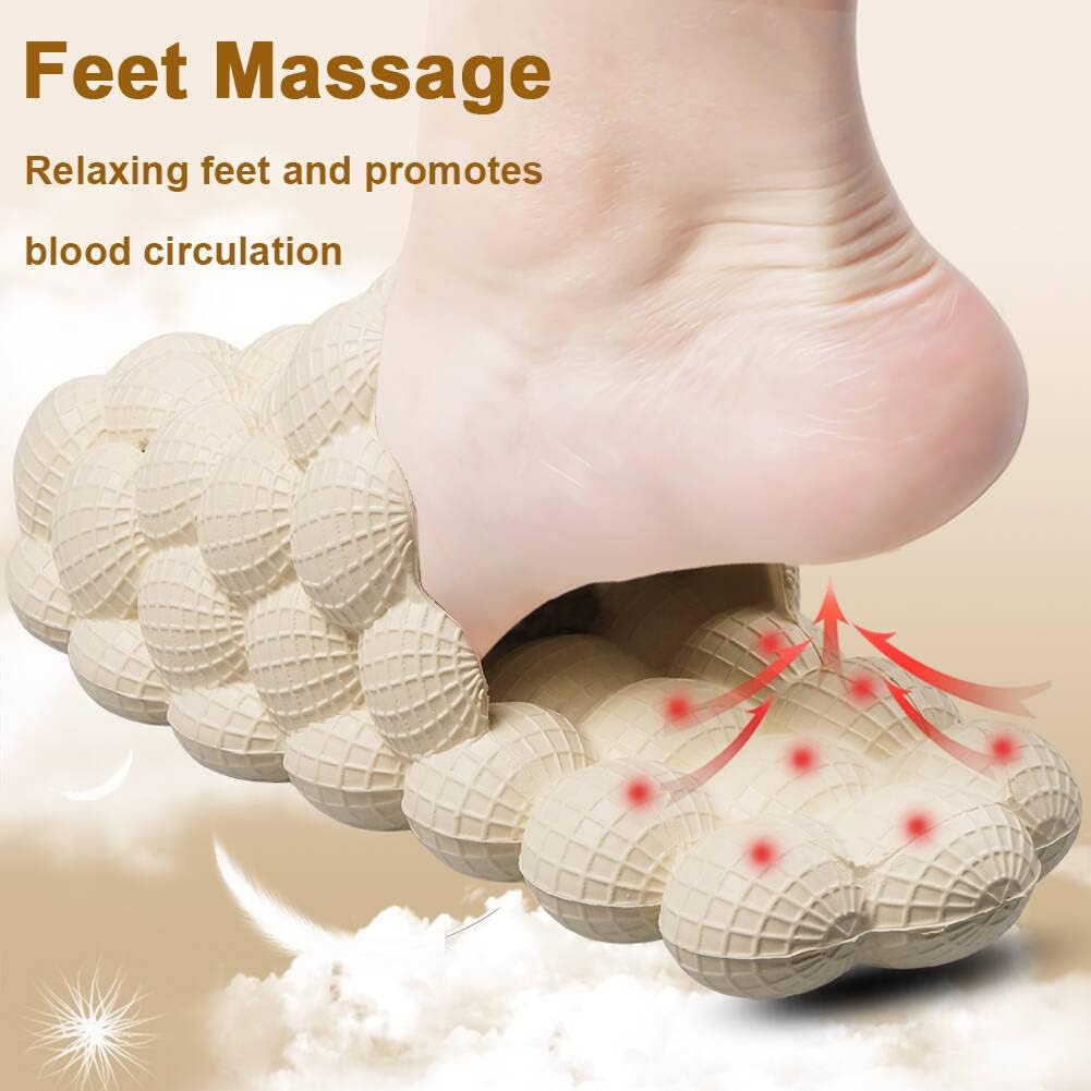 Massage Bubble Slides for Women Men, Non-slip Summer Bubble Slippers, Soft EVA Foam Golf Ball Slides, Cloud Cushion Thick Sole Spa Slides Slippers for Gym Shower Bedroom Home Sandals