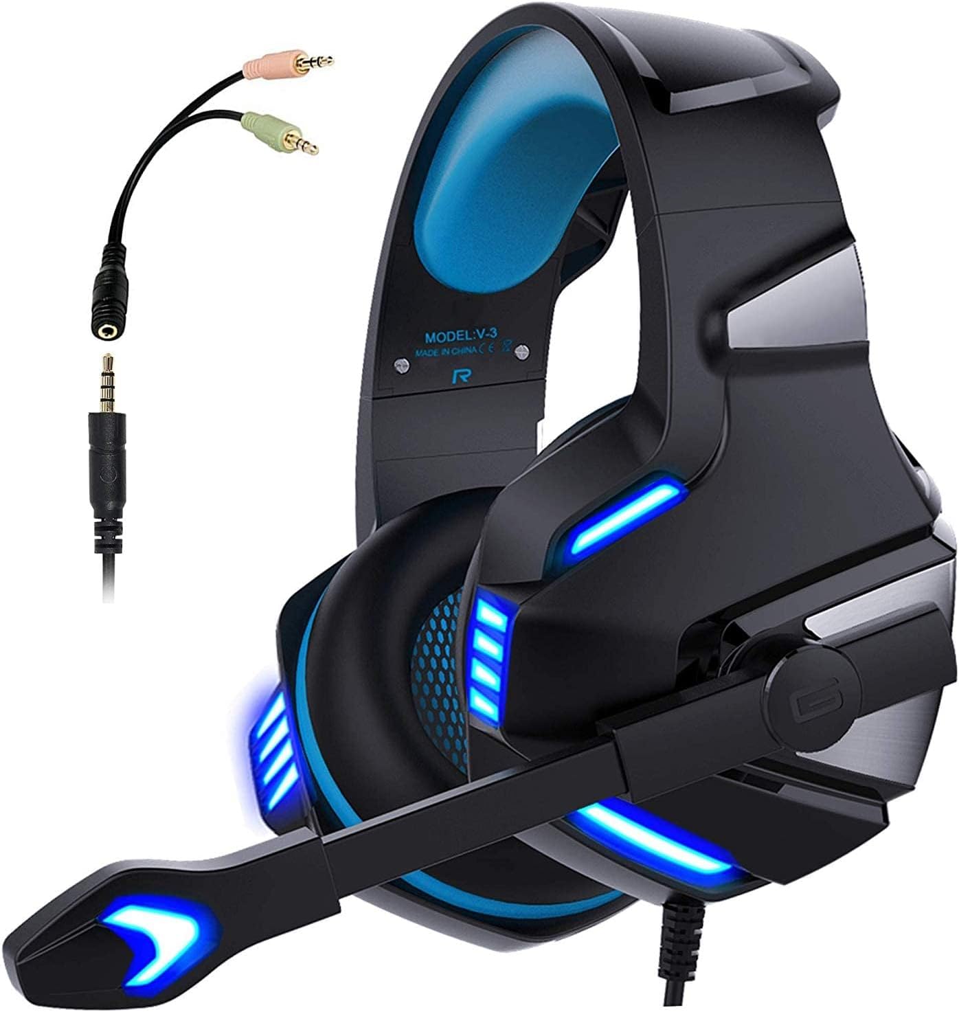 Micolindun U UiiSii Micolindun Over-Ear Gaming Headset for Xbox One, PS4, PC, Usb