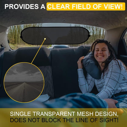 Car Rear Window Sunshade with Suction Cup, 2 Pcs Sun UV Rays Protection for Car Back Window, Sunlight Shield Blocker Mesh Cover for Rear Facing Seats, Car Accessories for Pets/Children (39"x19"/Rear)