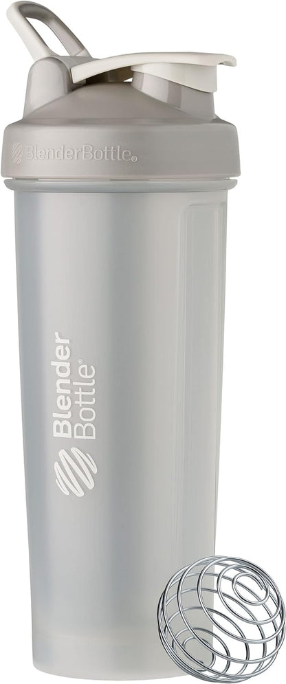 BlenderBottle Classic V2 Shaker Bottle Protein Shakes and Pre Workout, 28-Ounce, Ocean Blue + Straw