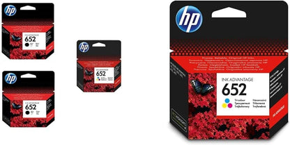 HP 652 Black Original Ink Cartridge [F6V25AE] | Works with HP DeskJet 3787, 3789, 3835, 4535 Printers