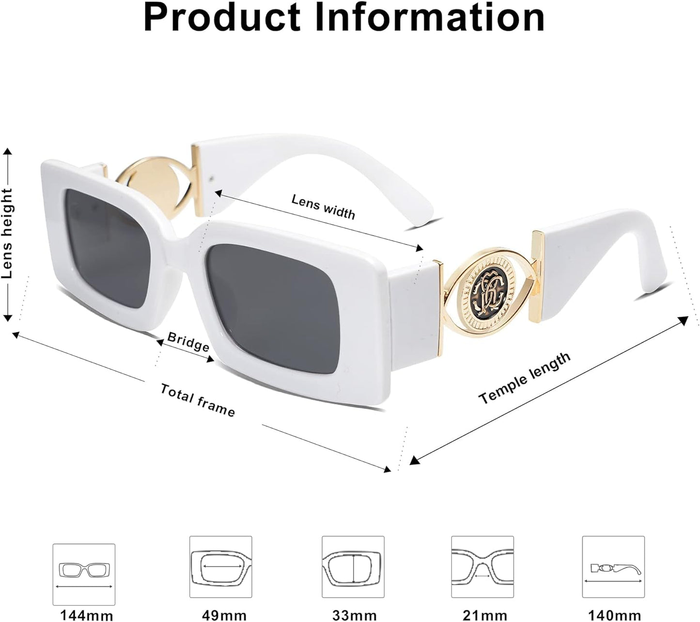 Retro Rectangle Sunglasses Women and Men Vintage Small Square Sun Glasses Protection Glasse, UV400 Protection Glasse, Vintage Driving Glasses 90’s Fashion Narrow Square Frame