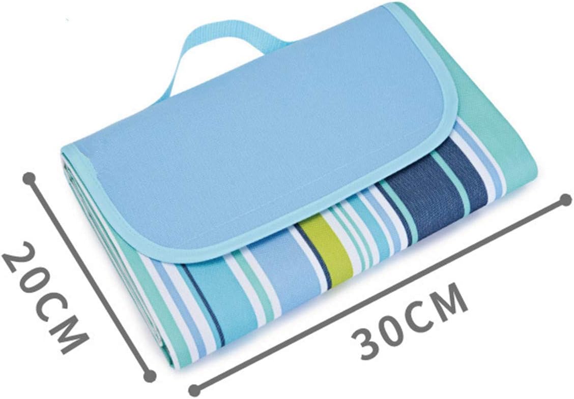 ECVV Waterproof Foldable Outdoor Camping Mat Widen Picnic Mat Plaid Beach Blanket Baby Multiplayer Tourist Mat | 145X180cm |Blue |