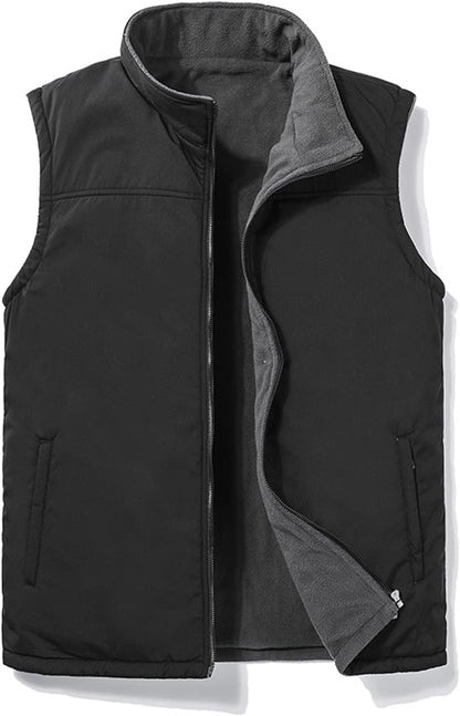 OLOMA Vest For Men Men's Autumn Thickened Sleeveless Vest Jacket Vest Men's Winter Casual Warm Vest Sleeveless Jacket Fleece Jacket (Size : 5XL)