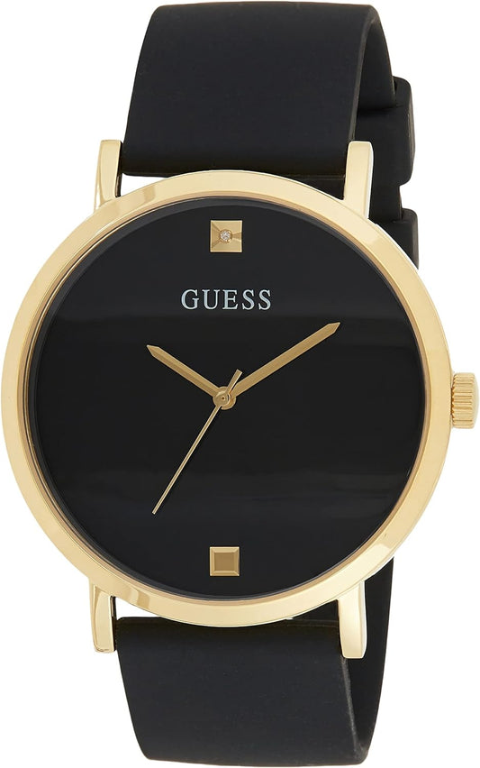 GUESS Men's Quartz Watch with Analog Display and Silicone Strap W1264G1