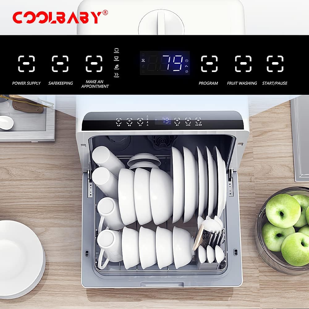 COOLBABY Automatic dishwasher household small independent non-installation disinfection drying sterilization one dishwashing machine