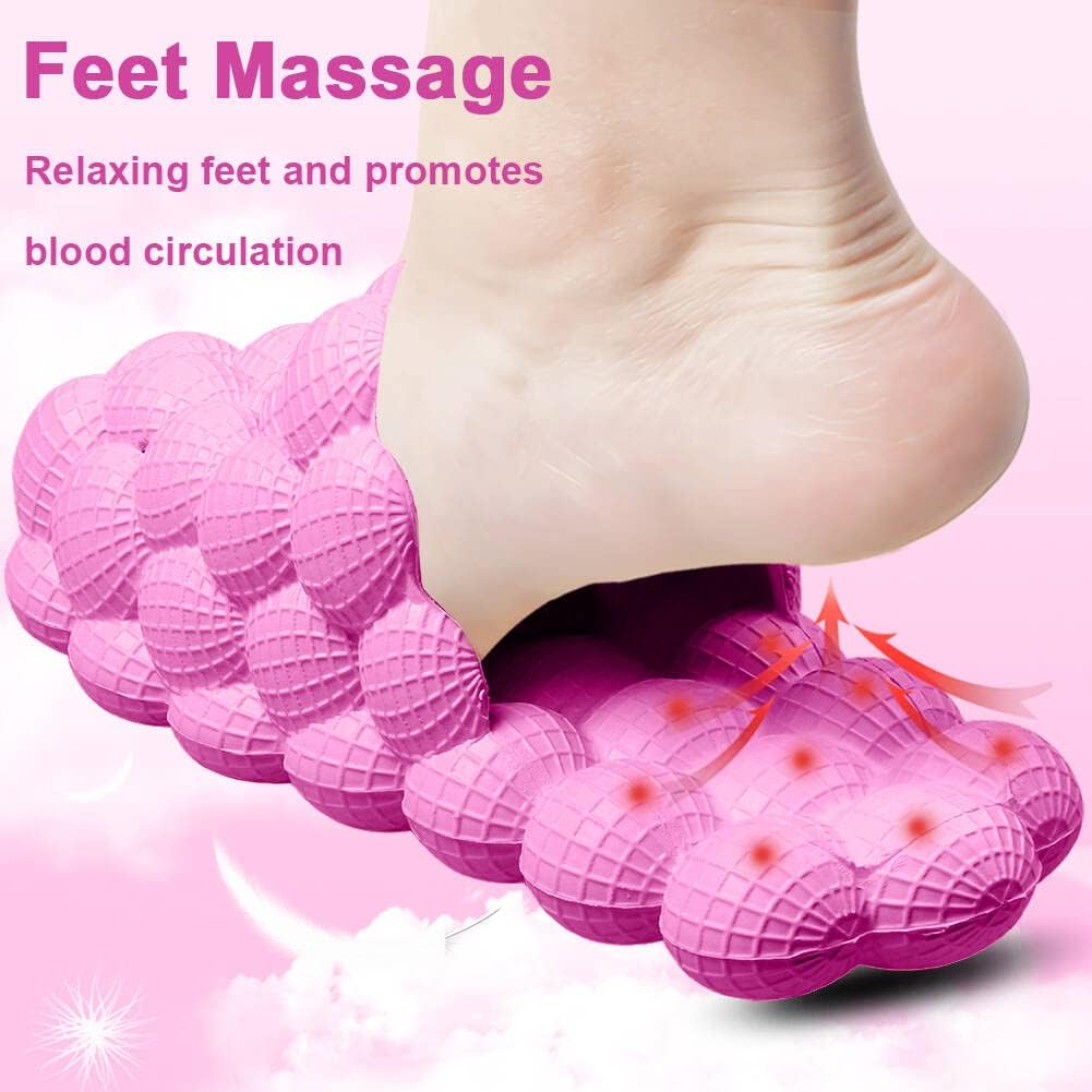 Massage Bubble Slides for Women Men, Non-slip Summer Bubble Slippers, Soft EVA Foam Golf Ball Slides, Cloud Cushion Thick Sole Spa Slides Slippers for Gym Shower Bedroom Home Sandals