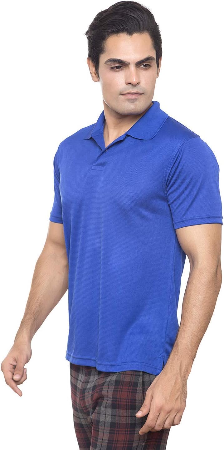 Santhome Men's Basic DryNCool Half Sleeve Polo T-Shirt with UV Protection