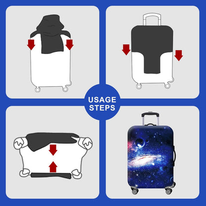 Homarket Travel Luggage Cover Suitcase Protector 18-32 Inch Suitcase Spandex Baggage Covers Washable Dustproof Anti-Scratch (L(26-28 inch luggage), H560)