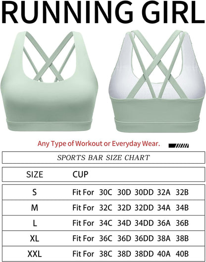 RUNNING GIRL womens Full Coverage Women's Plus Sports Bras