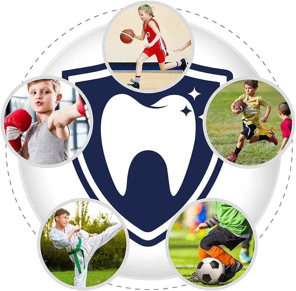 Mouth Guard Sports Youth Mouthguard for Braces Sparring Mouth Guard，Basketball, Football,Premium Quality No Boiling Required for Youth, Teenager (White)