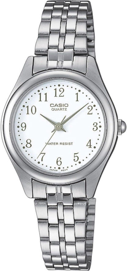 Casio Womens Quartz Watch, Analog Display and Leather Strap