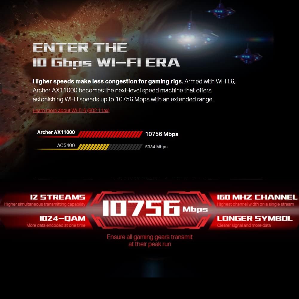 TP-Link Archer AX10 Next-Gen Wi-Fi 6 Router, AX1500 Mbps Gigabit Dual Band Wireless, OneMesh Supported, Beamforming & MU-MIMO, Ideal for Gaming Xbox/PS5/Steam and 4K, Works with Alexa