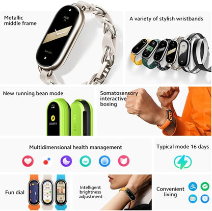 Xiaomi Smart Band 8 Graphite Black| Adaptive Display Brightness & High Refresh Rate | Ultra Long Battery Life，Quick Charge | 200+ Colorful Watch Faces | All-day Health Monitoring w/FREE STRAP