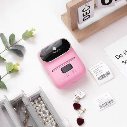 Phomemo Label Maker Machine - Phomemo M110 Portable Bluetooth Thermal Label Printer. Sticker Maker, Barcode Printer for Clothing, Jewelry, Retail, Mailing,support Arabic and English,For iOS & Android