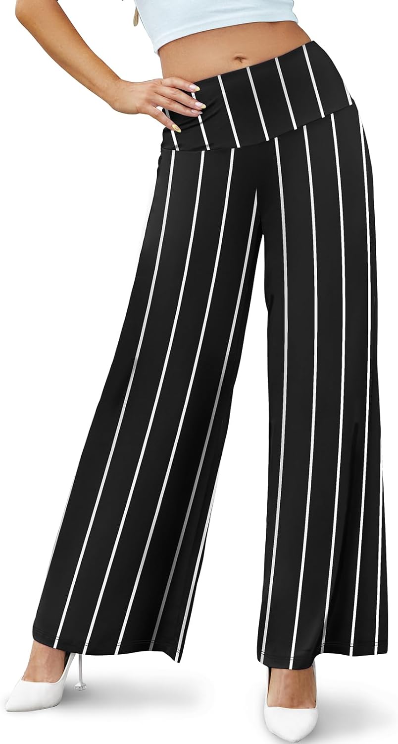 Arolina Women's Stretchy Wide Leg Palazzo Lounge Pants Casual Comfy High Waist Palazzo Pants