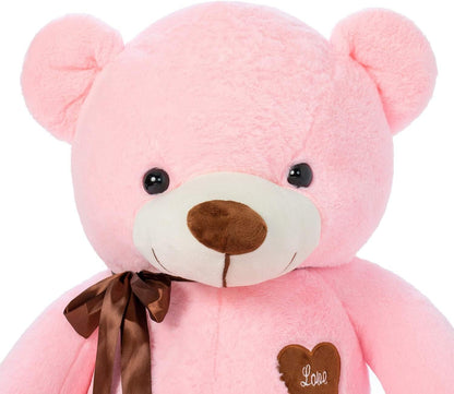 MissTiara Giant Plush Teddy Bear 100cm Cute Soft Stuffed Plush Toy Best Gifts for Valentine’s Day Birthday Party or Any Special days (Pink A)