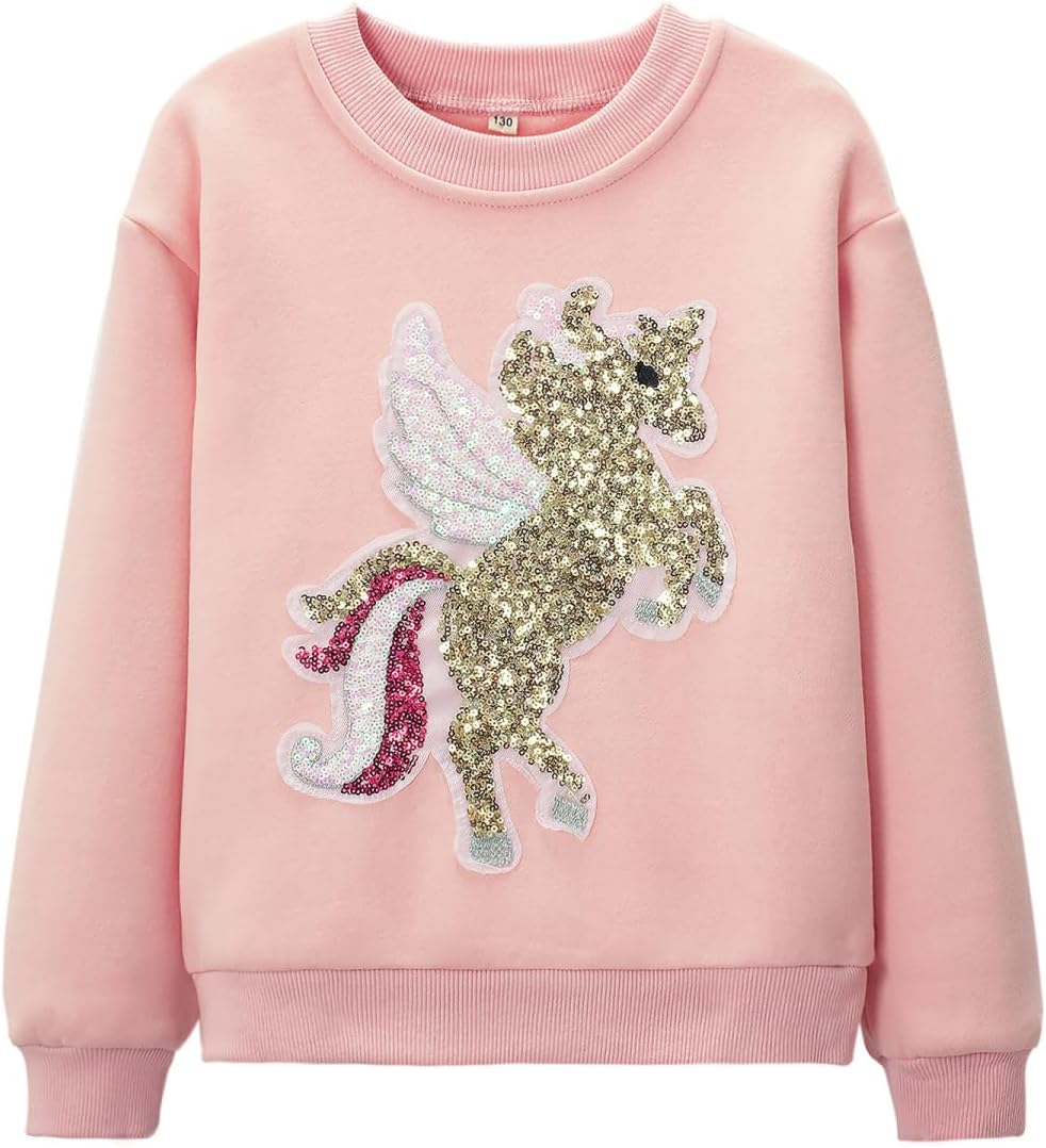 WELAKEN Unicorn Sweatshirts for Girls Toddler & Kids II Little Girl's Pullover Tops Sweaters & Hoodies