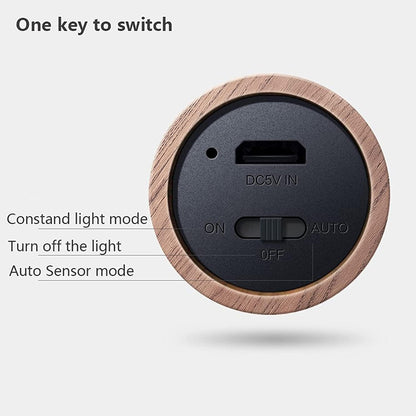 Lengenda Motion Sensor Night Light Smart LED Light Sensing Distance 4M Hand-held Portable Stick Anywhere for Bedroom Stairway Children Room (Walnut Wood)