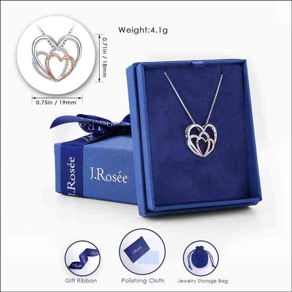 Swarovski Elements 925 Sterling Silver Pendent Necklace for Women Gift JRosee Jewelry