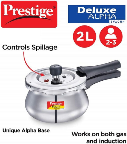 Prestige Stainless Steel Cooker Dlx Alpha Svachh Baby Handi 2 Ltr Cooker Mpd20266 | Silver