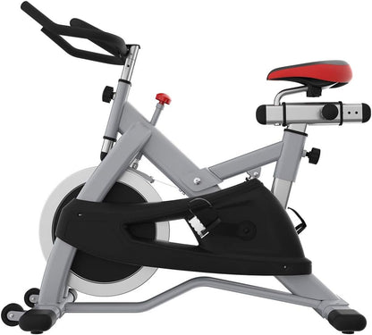 Sparnod Fitness SSB Series Spin Bike Exercise Cycle for Home Gym (Free Installation Service) with Heavy Duty Spinning Flywheel for Natural Road Bicycle Feel - Indoor Stationary Cycling Machine