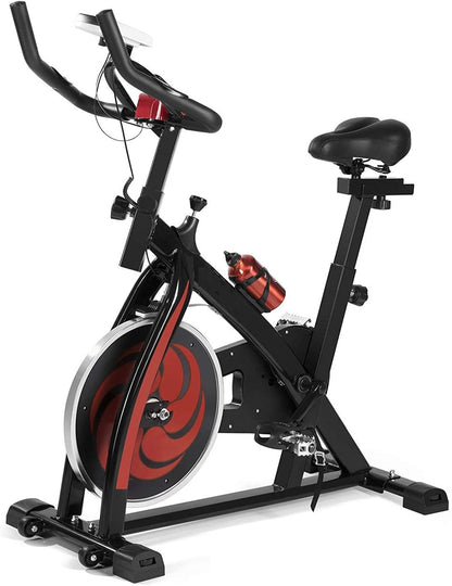 Max Strength Dynamic 30 Indoor Cycling Bike Spinning Bike Ultra Quiet Fitness Bike and Abdominal Trainer |Speed Bike with Low Noise Belt Drive System| Cardio Trainer