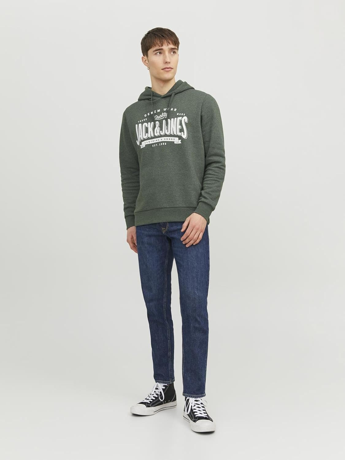 Jack & Jones mens LOGO SWEAT HOOD Sweatshirt