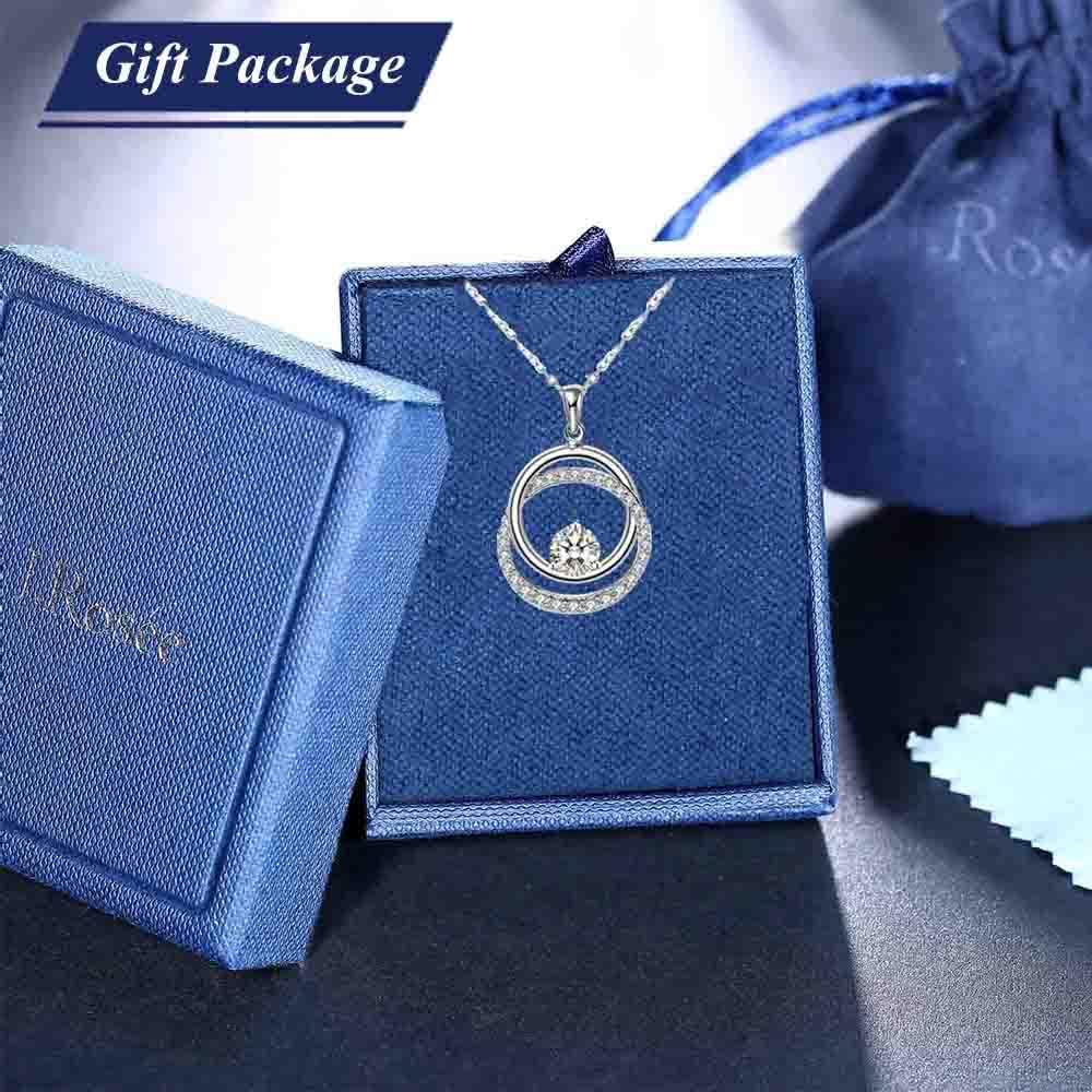 Swarovski Elements Crystal 925 Sterling Silver Pendant Fashion Necklace for Women Ladies Girls Gift JRosee Jewelry