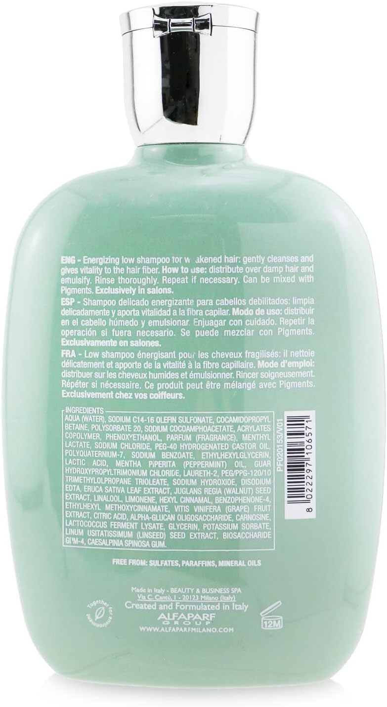 Alfaparf Milano Semi di Lino Scalp Renew Energizing Low Shampoo, 1 L