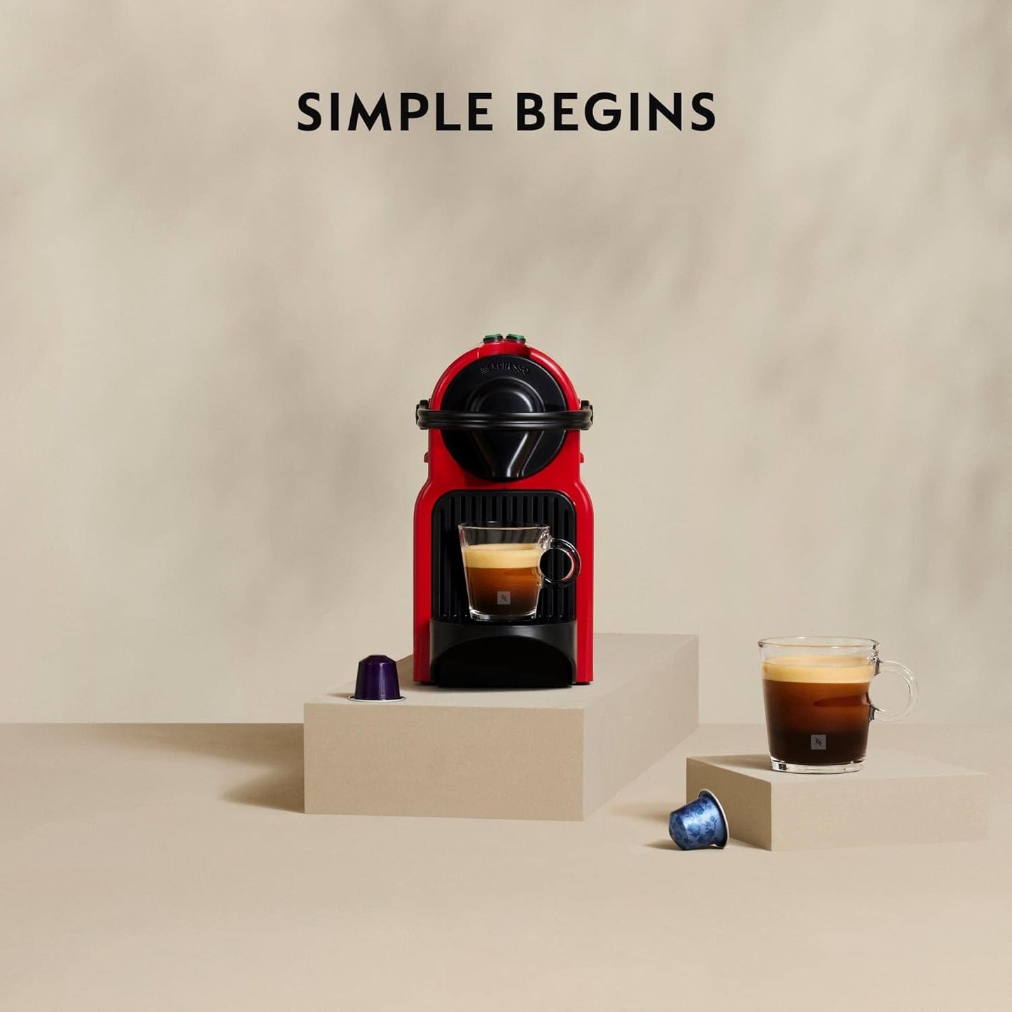 NESPRESSO Inissia Black Coffee Machine – UAE Version