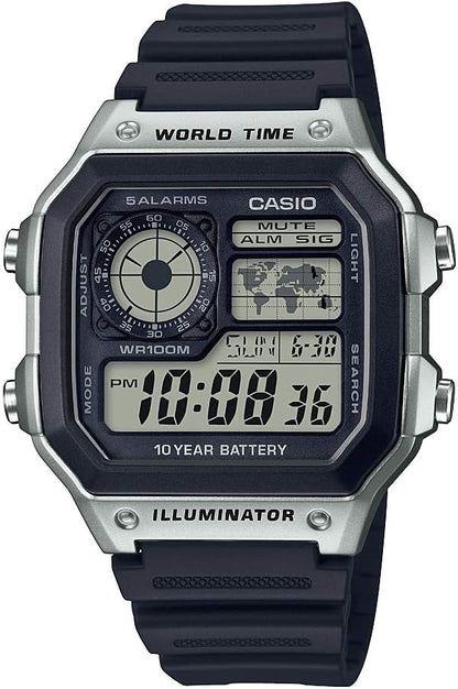 Casio Men's Digital Dial Stainless Steel Band Watch