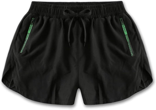 Mens Quick-Dry Shorts Swim Trunk Swimwear Bathing Suits with Zipper Pockets