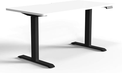 Navodesk Height Adjustable Computer Gaming Desk Workstation, Bluetooth Enabled Black Frame + Top (White, 47 x 30 inch)