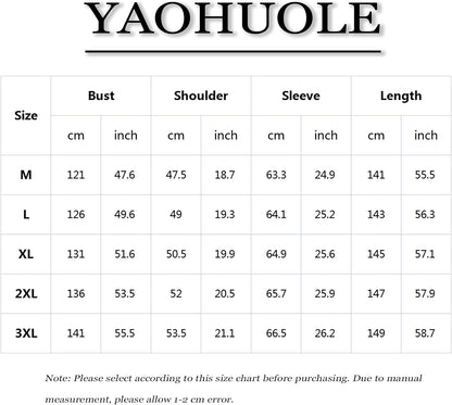 YAOHUOLE Men's Long Sleeve Thobe Drawstring Kaftan Thobe Hoodie with Pockets Long Gown Casual Shirt