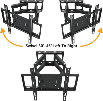 TDOO TV Stand/Television Stands for 26-75 Inch TV. Wall Mount TV Stand with Rugged Double Arm Bracket, Standard Load-bearing 26"-55", Maximum size 75 inch, Universal TV Stand Holds Up to 40kg.